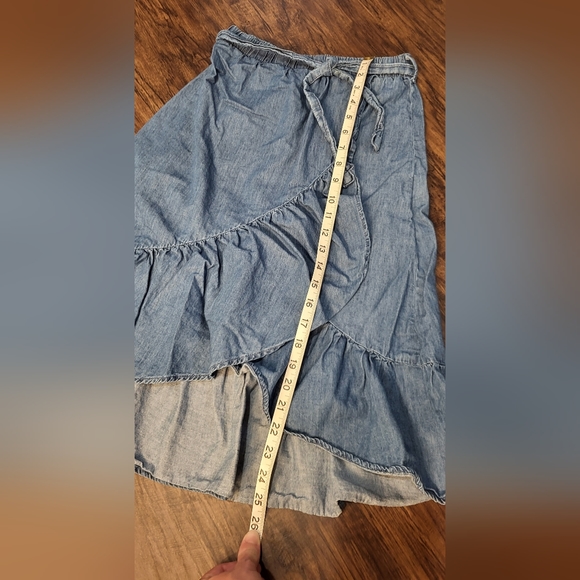 Zara Girl's 13/14 Denim Faux Wrap Skirt - Picture 4 of 5